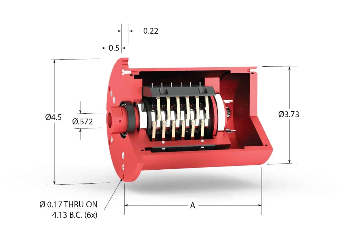 rotary systems sr011 slip ring inside view with dimensions large